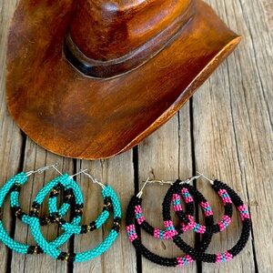 Beaded Earrings: “In the Loop” by Crazy Train NWT